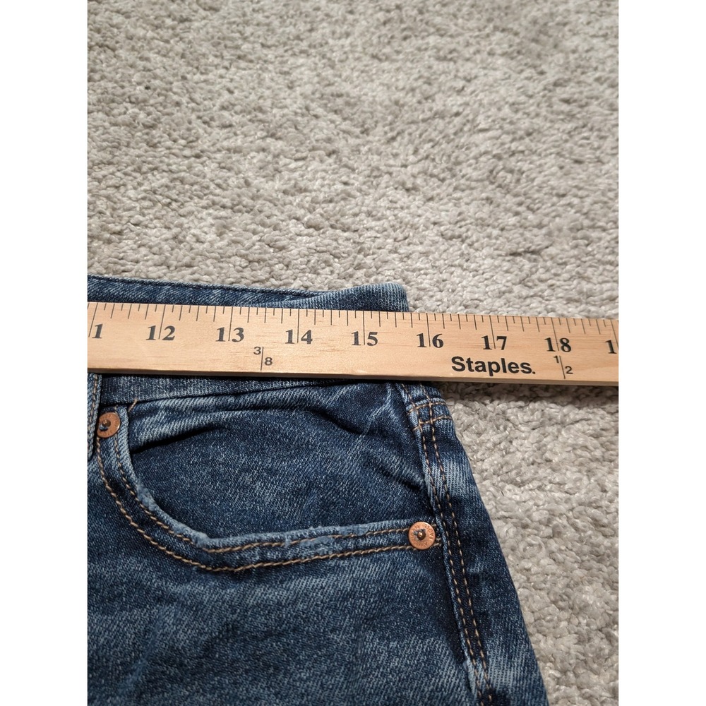 American Eagle Jeans Womens 10 Blue Wide Leg High Rise Baggy Dark Wash Denim - Picture 3 of 9